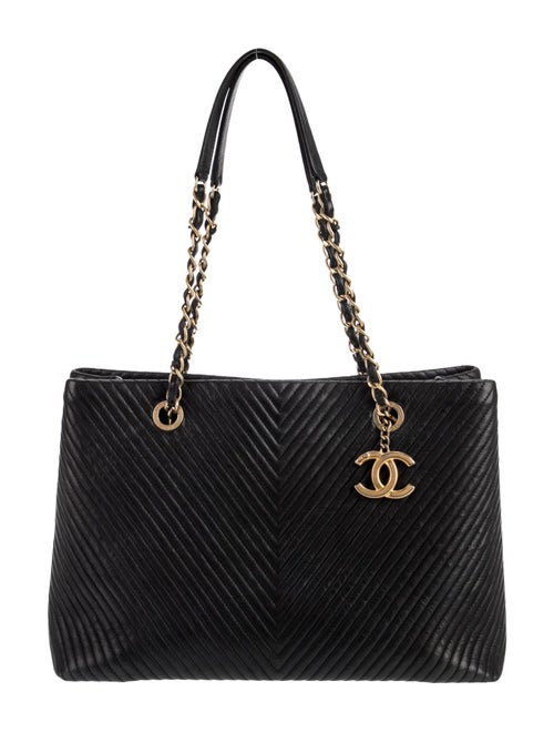 Chanel Large Surpique Chevron Tote