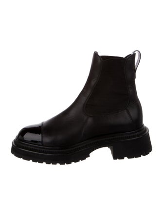 Chanel 2022 Interlocking CC Logo Chelsea Boots