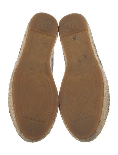 Chanel Interlocking CC Logo Leather Espadrilles