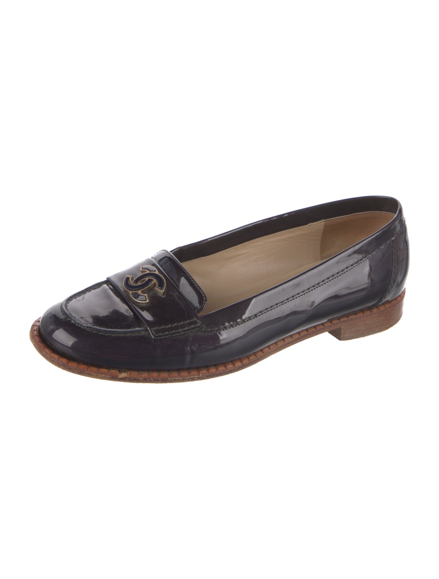 Chanel Vintage Interlocking CC Logo Loafers