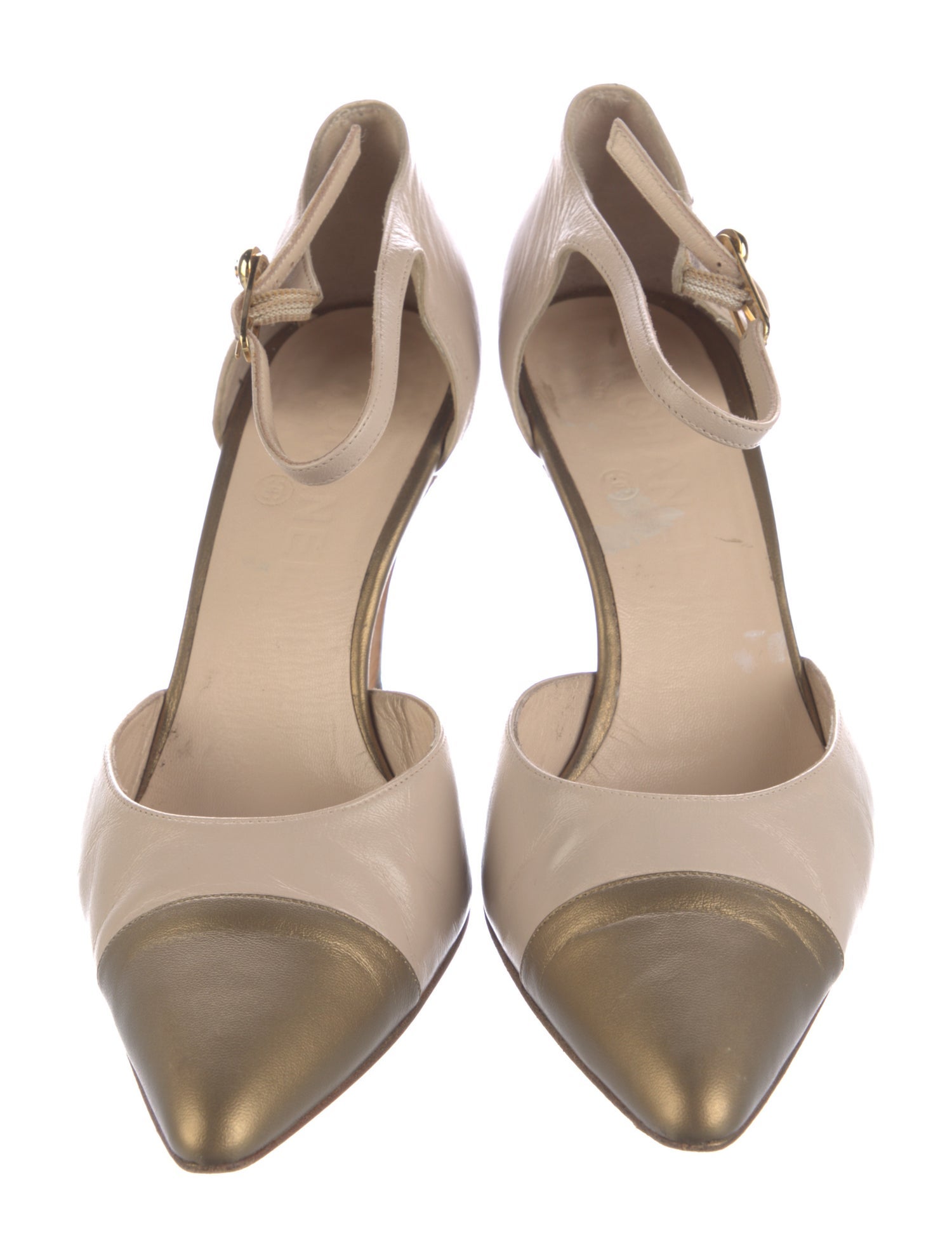 Chanel Vintage Interlocking CC Logo D'Orsay Pumps