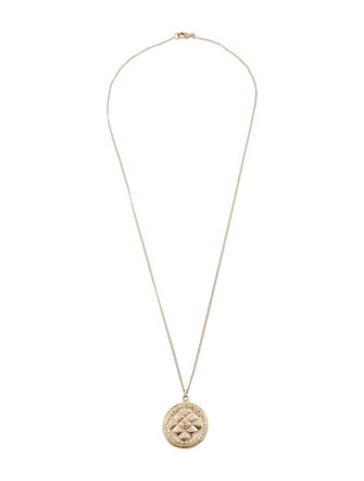 Chanel Quilted CC Pendant Necklace