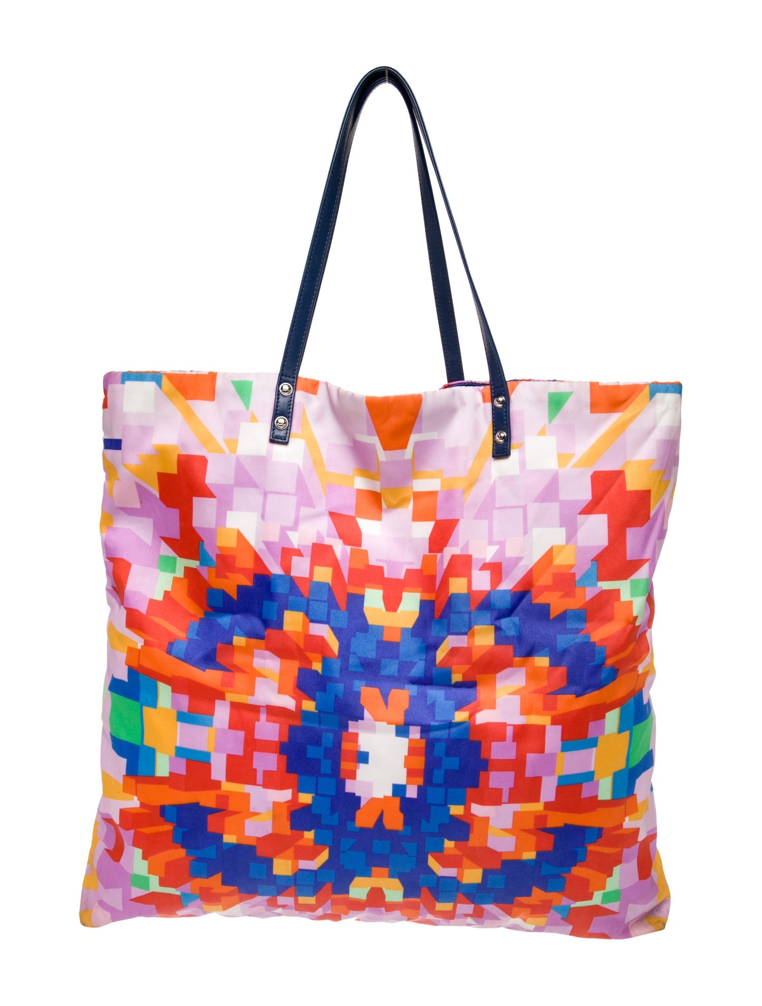 Chanel Geometric CC Nylon Tote w/ Pouch