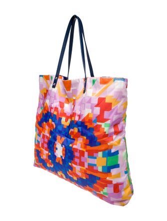 Chanel Geometric CC Nylon Tote w/ Pouch