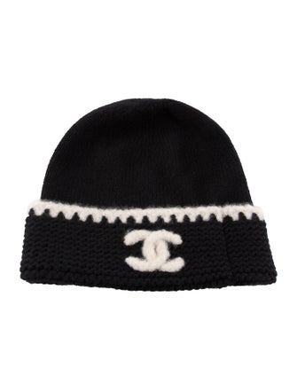 Chanel Interlocking CC Logo Cashmere Beanie