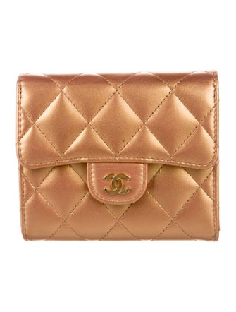 Chanel Classic Interlocking CC Logo Compact Wallet