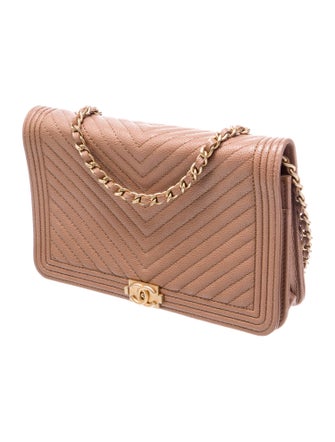 Chanel Chevron Boy Wallet On Chain