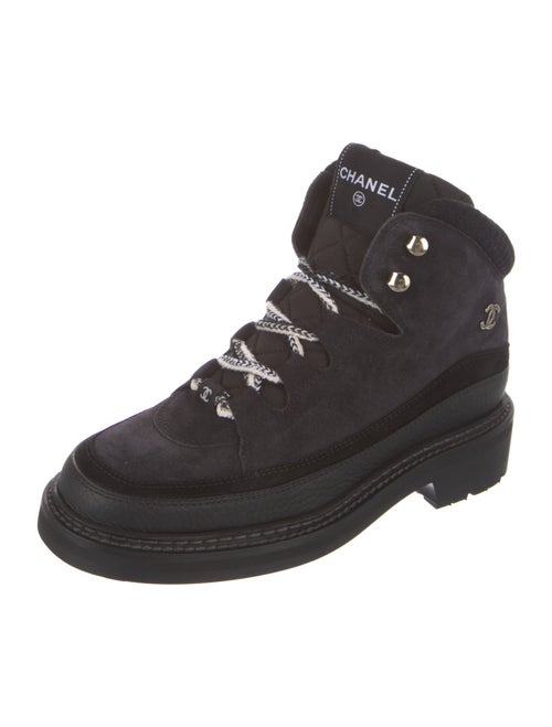 Chanel 2022 Interlocking CC Logo Combat Boots