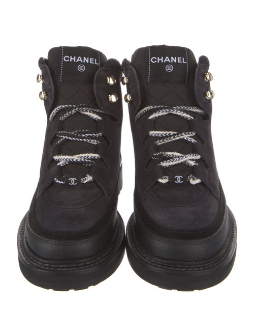 Chanel 2022 Interlocking CC Logo Combat Boots
