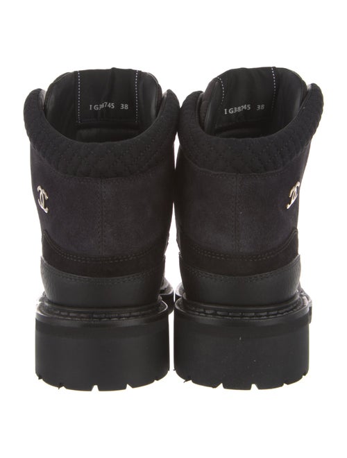 Chanel 2022 Interlocking CC Logo Combat Boots