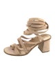 Chanel Interlocking CC Logo Suede Gladiator Sandals