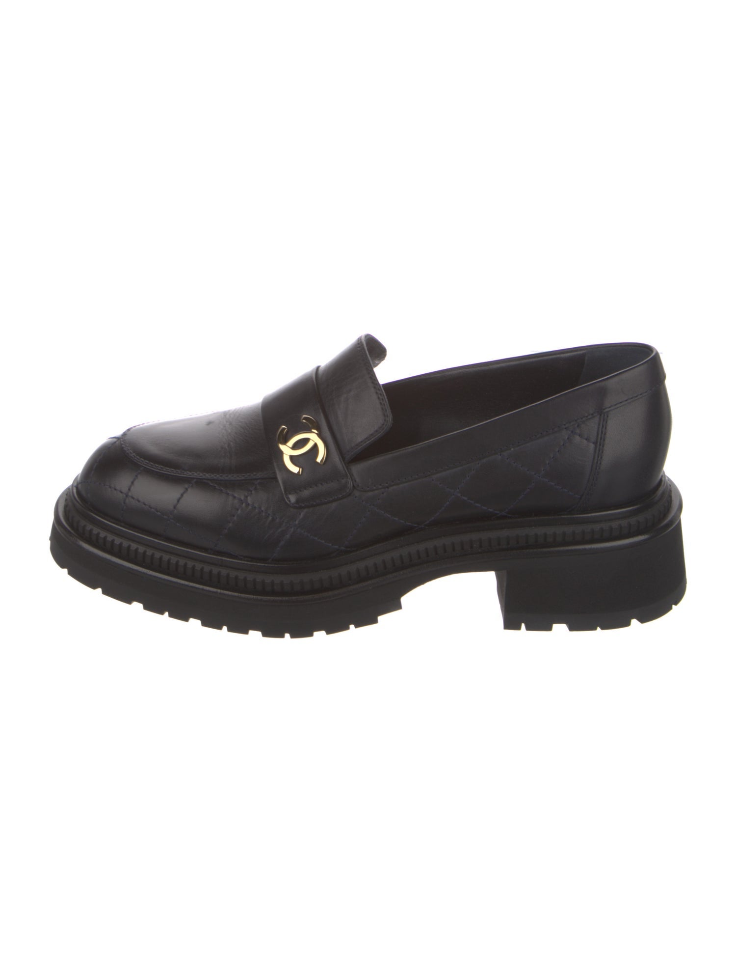 Chanel 2023 Interlocking CC Logo Loafers