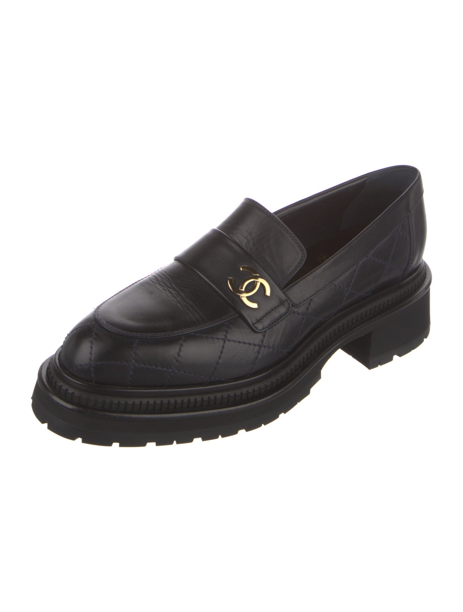 Chanel 2023 Interlocking CC Logo Loafers