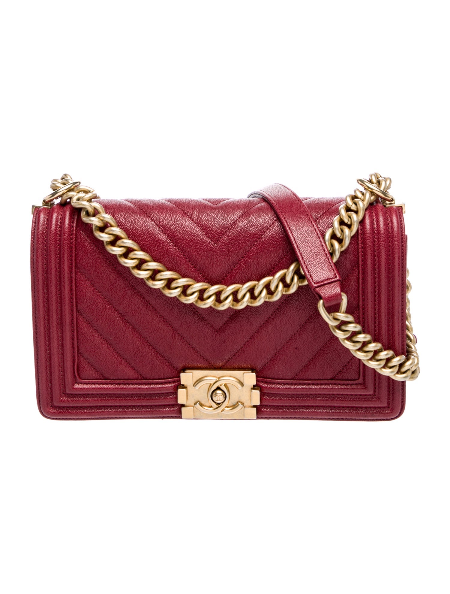 Chanel Medium Chevron Quilted Boy Bag