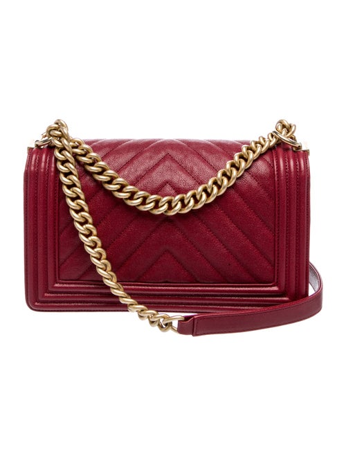 Chanel Medium Chevron Quilted Boy Bag