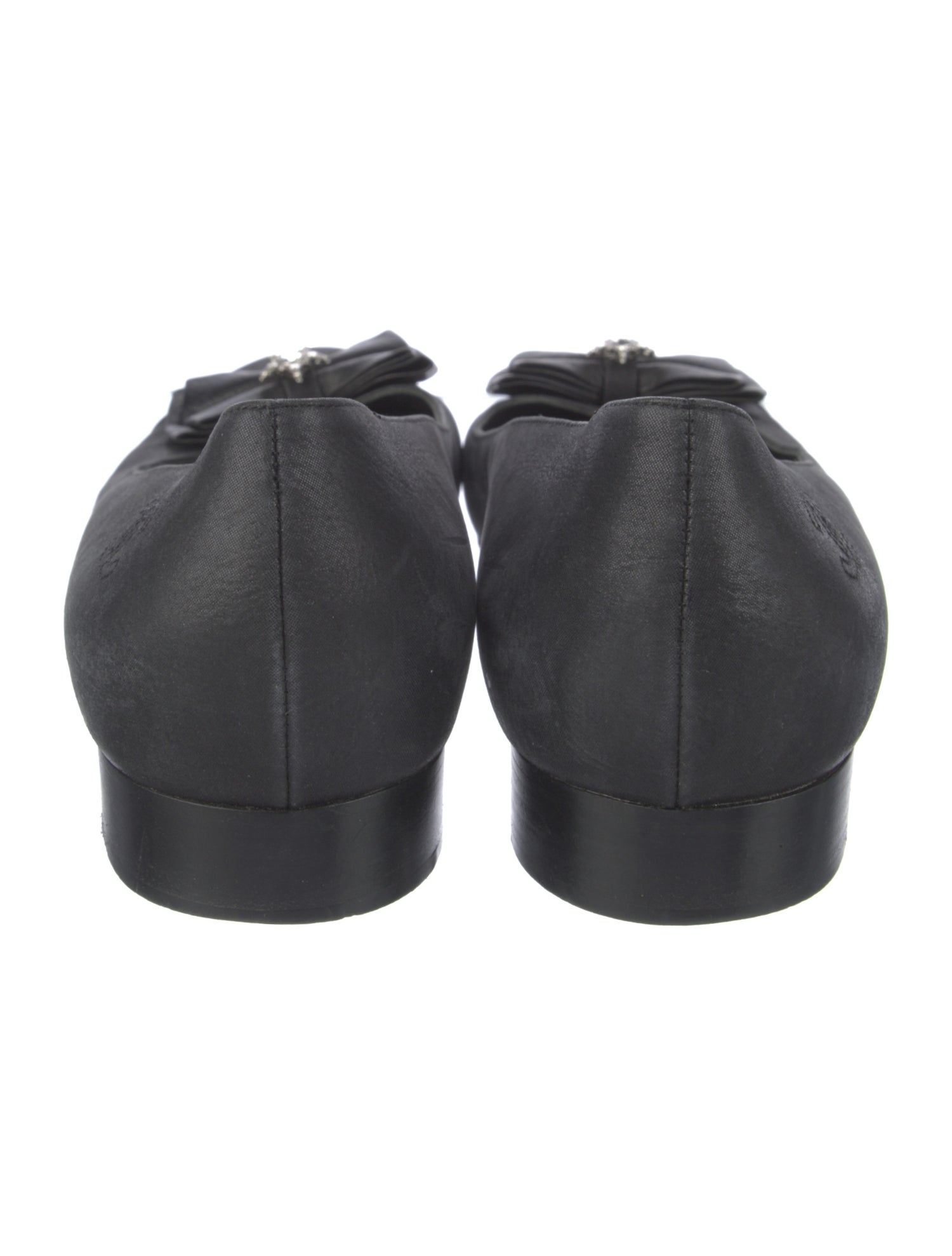 Chanel Interlocking CC Logo Leather Flats