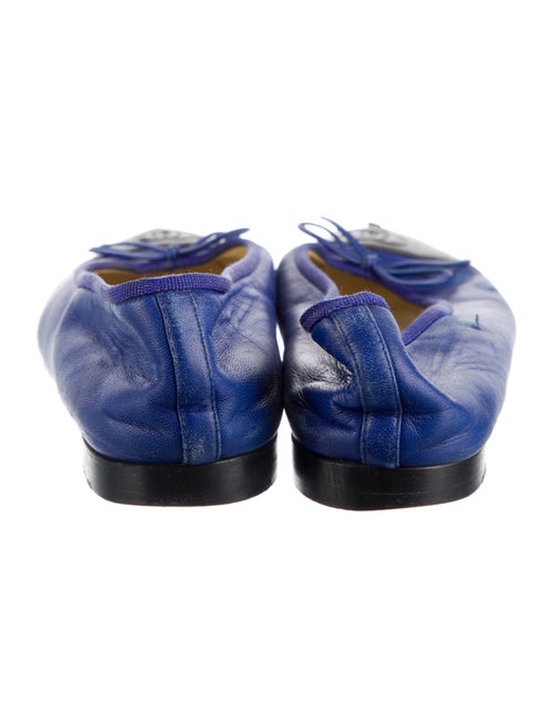Chanel Interlocking CC Logo Leather Ballet Flats