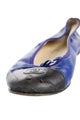 Chanel Interlocking CC Logo Leather Ballet Flats