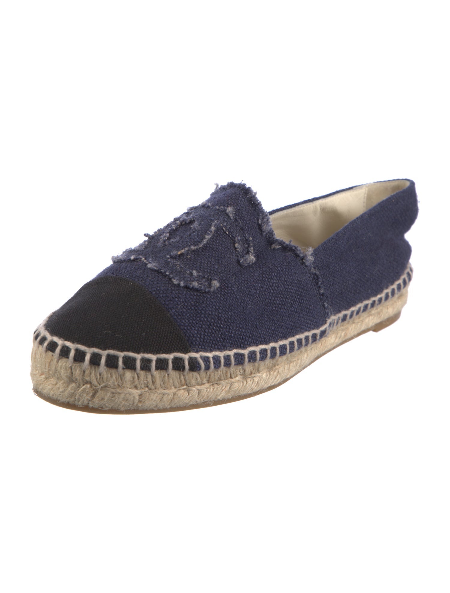 Chanel Interlocking CC Logo Canvas Espadrilles