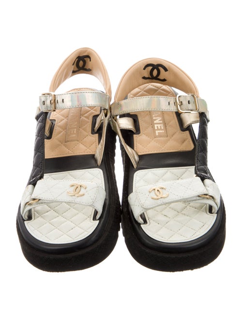 Chanel 2022-2023 Interlocking CC Logo Sandals