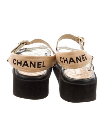 Chanel 2022-2023 Interlocking CC Logo Sandals