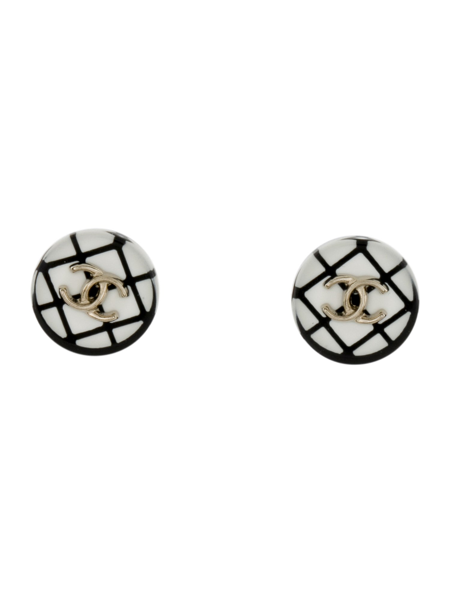 Chanel 2019 Resin CC Stud Earrings
