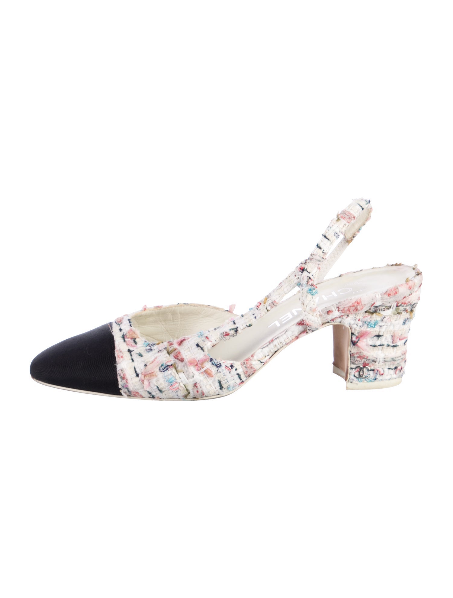 Chanel 2023 Interlocking CC Logo Slingback Pumps
