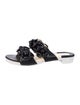 Chanel Interlocking CC Logo Leather Slides