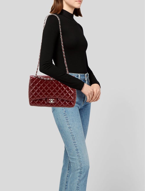 Chanel Classic Patent Maxi Double Flap Bag