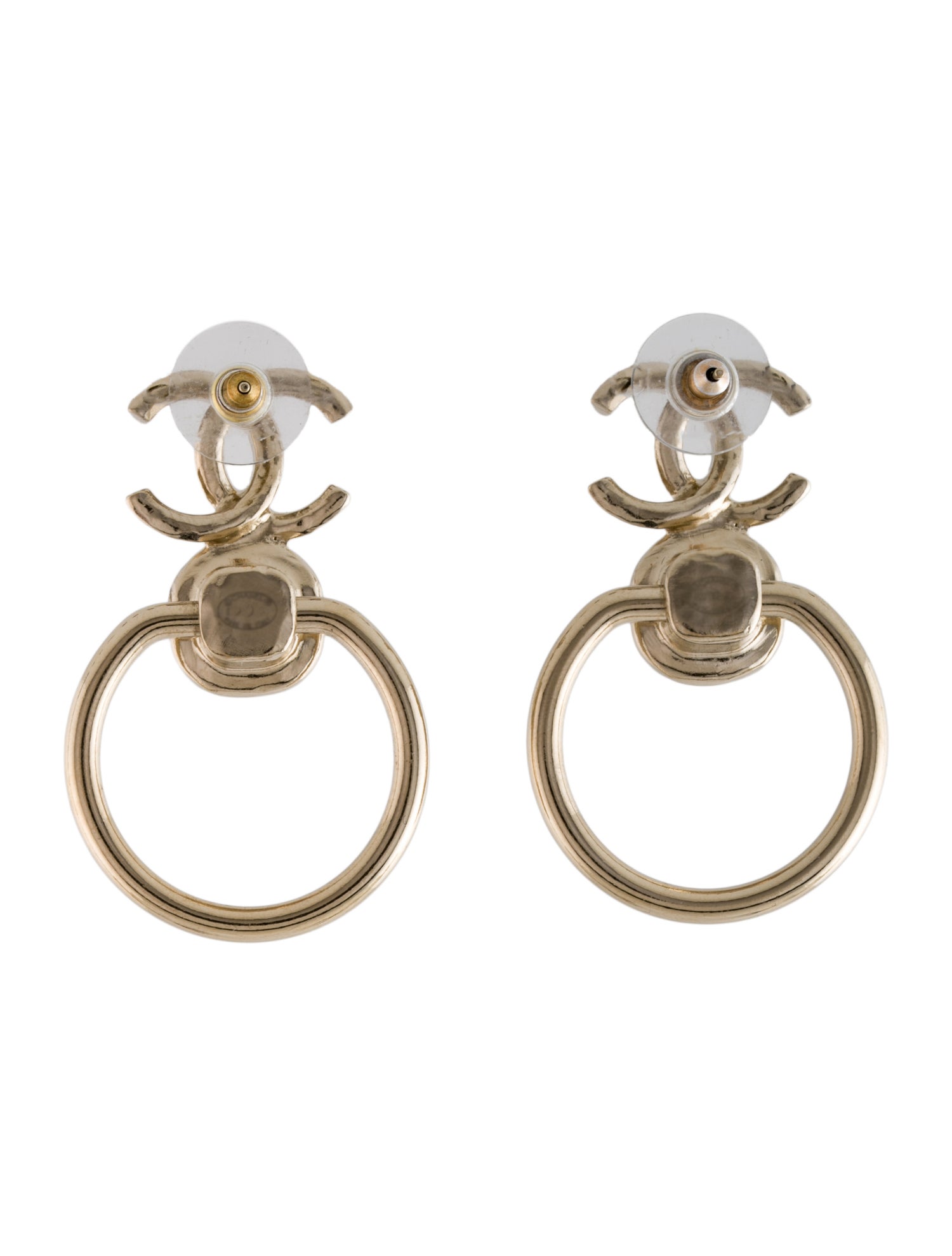 Chanel 2022 Faux Pearl CC Drop Earrings