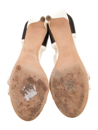 Chanel 2014 Interlocking CC Logo Slingback Sandals