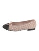Chanel Interlocking CC Logo Tweed Ballet Flats