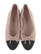 Chanel Interlocking CC Logo Tweed Ballet Flats