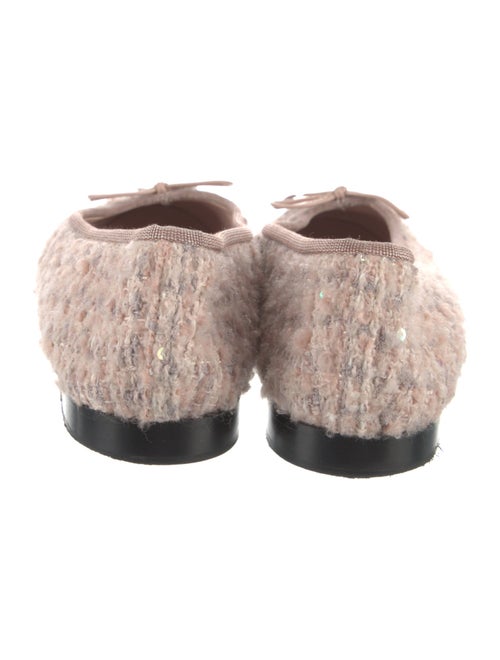 Chanel Interlocking CC Logo Tweed Ballet Flats