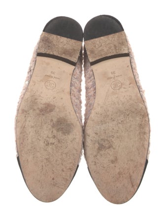 Chanel Interlocking CC Logo Tweed Ballet Flats
