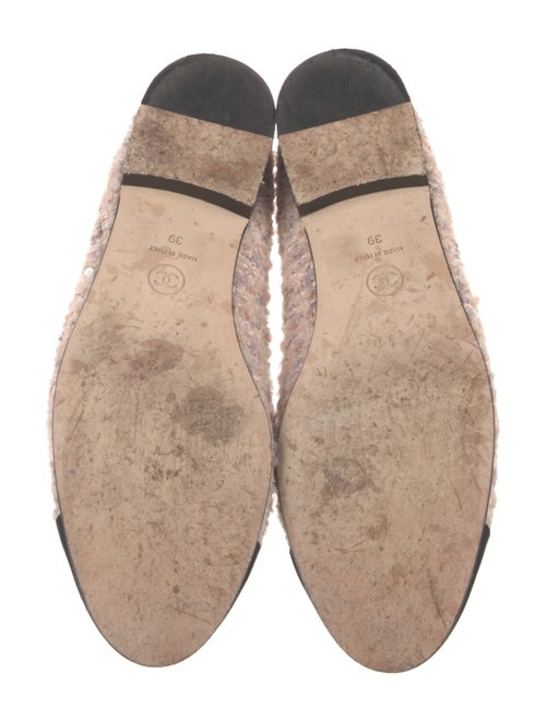 Chanel Interlocking CC Logo Tweed Ballet Flats