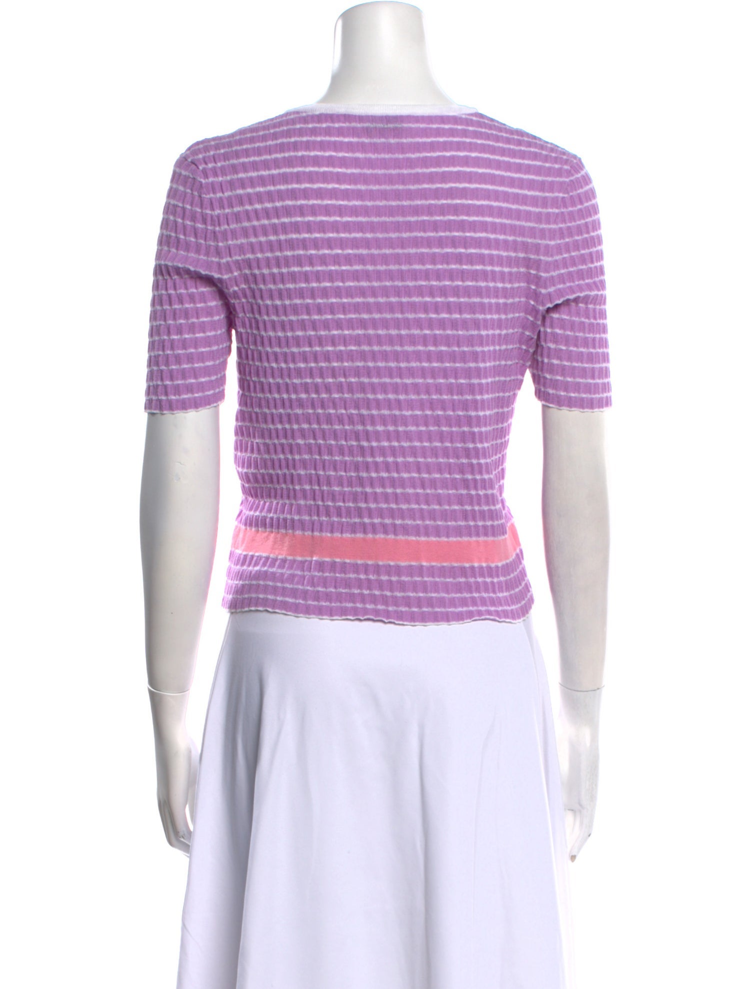 Chanel 2024 Striped Crop Top