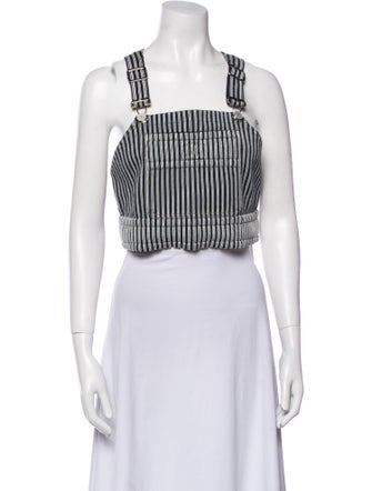 Chanel 2025 Striped Crop Top