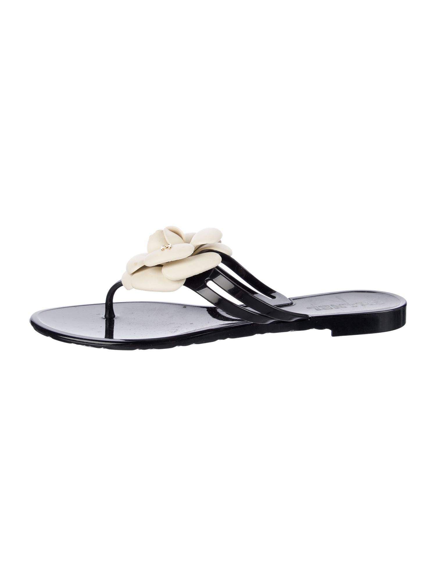 Chanel Vintage Interlocking CC Logo Flip Flops