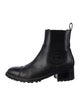 Chanel Interlocking CC Logo Leather Chelsea Boots
