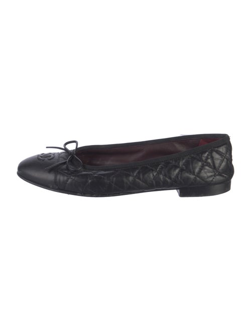 Chanel Interlocking CC Logo Lambskin Ballet Flats