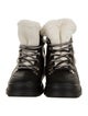 Chanel Interlocking CC Logo Leather Lace-Up Boots