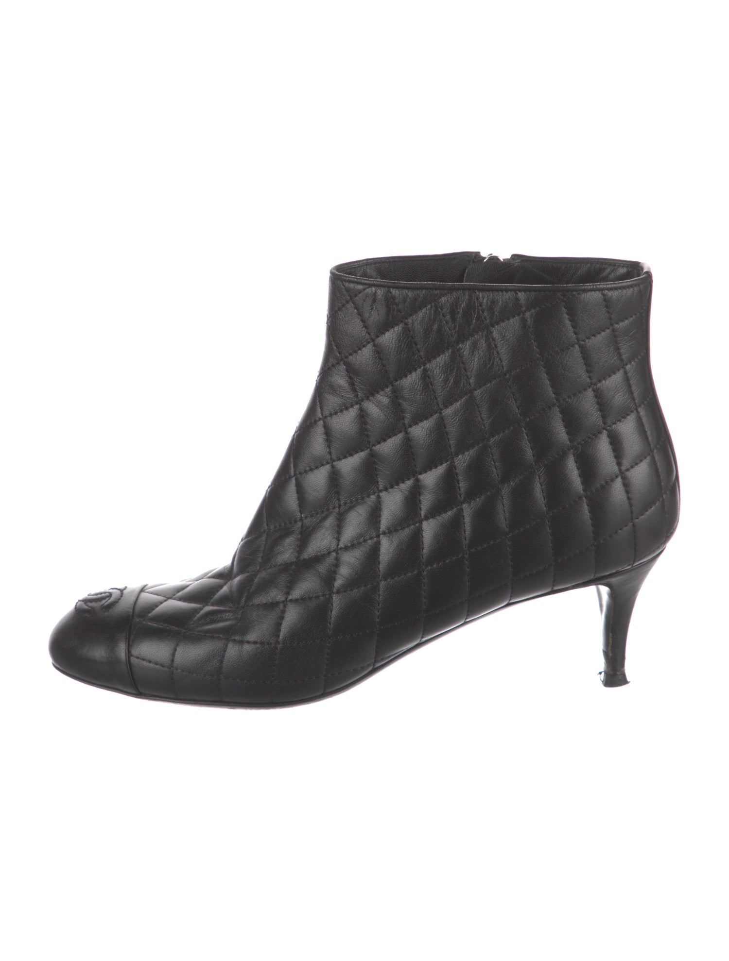 Chanel 2014 Interlocking CC Logo Boots