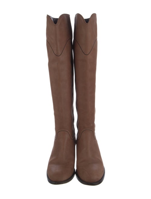 Chanel Interlocking CC Logo Leather Riding Boots