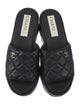 Chanel Interlocking CC Logo Leather Slides