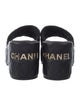 Chanel Interlocking CC Logo Leather Slides