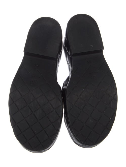 Chanel Interlocking CC Logo Leather Slides