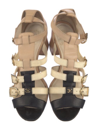 Chanel 2011 Interlocking CC Logo Gladiator Sandals