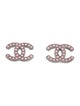 Chanel Strass CC Stud Earrings