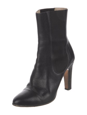 Chanel Interlocking CC Logo Leather Sock Boots